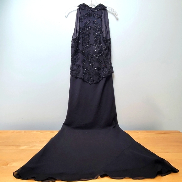 JMD NEW YORK | Black Evening Gown, Sz. L - Picture 3 of 4